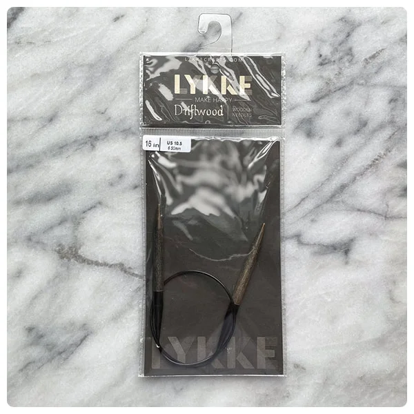 Lykke Driftwood wooden circular knitting needles